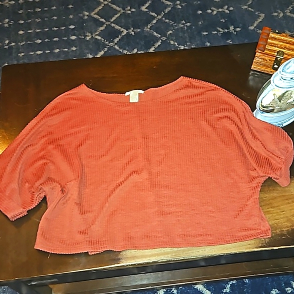 Rust brown blouse